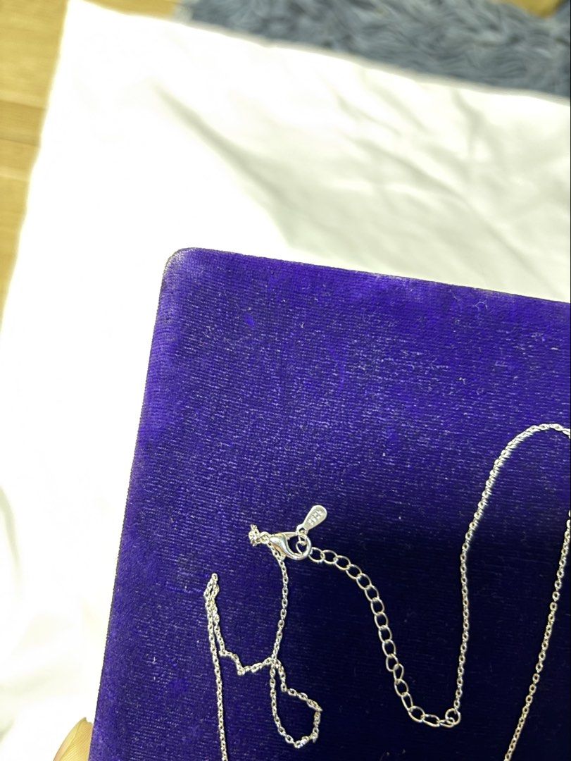 Silver Pendant Necklace with Pearl (Category: Necklaces) located in Caloocan City. Submitted by berndale_closet (Listing ID 1470170460, Image 3). Description: - Material: 925 stamped silver-toned chain - Pendant: Single round white pearl with delicate crystal accents - Closure: Adjustable lobster clasp - Length: Approx. 9 inches when laid flat - Style: Simple, classic, and elegant Japan Sourced.