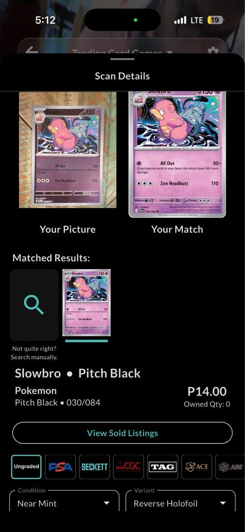 Slowbro Pokemon Pitch Black Reverse Holo (Category: Raw Singles) located in Quezon City. Submitted by bananak1tchen (Listing ID 1470240889, Image 2). Description: RFS: Decluttering MOP: Bank Transfer MOD: J&T/SDD.
