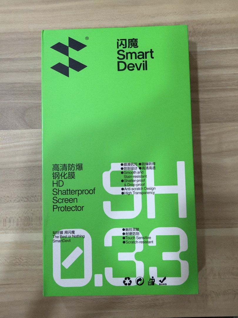 SmartDevil HD Shatterproof Screen Protector (Category: Cases & Sleeves) located in Singapore. Submitted by mykbae (Listing ID 1470309101, Image 1). Description: Iphone 12 pro max Opened, only 1 screen protector left inside - Ultra-thin 0.33mm thickness for natural touch sensitivity - High transparency with anti-scratch & drop-proof protection - Smooth, premium stain-resistant surface - COD / meetup available in Singapore.
