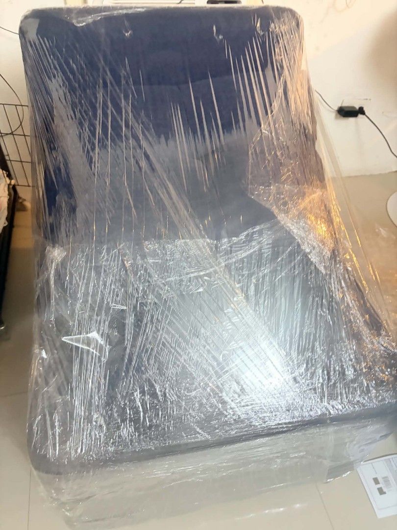 Sofa seat (Category: Sofas) located in Caloocan City. Submitted by freefalcon.73879a (Listing ID 1470229807, Image 1). Description: - Color: Dark blue - Condition: Brand new, clean, and unused - Status: Wrapped tightly in clear plastic, ready for easy moving and pickup - Location: North Caloocan.