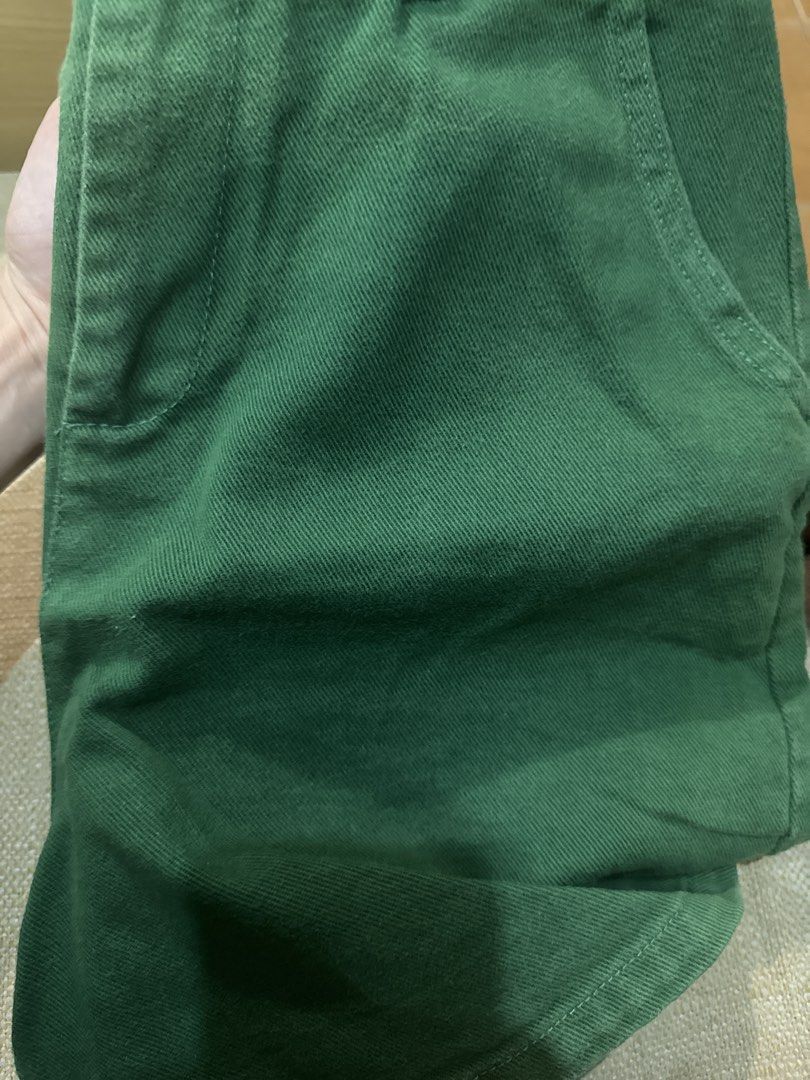 Soft Denim Green short jorts (Category: Shorts) located in Makati City. Submitted by banshee1411 (Listing ID 1470264571, Image 2). Description: relaxed fit.