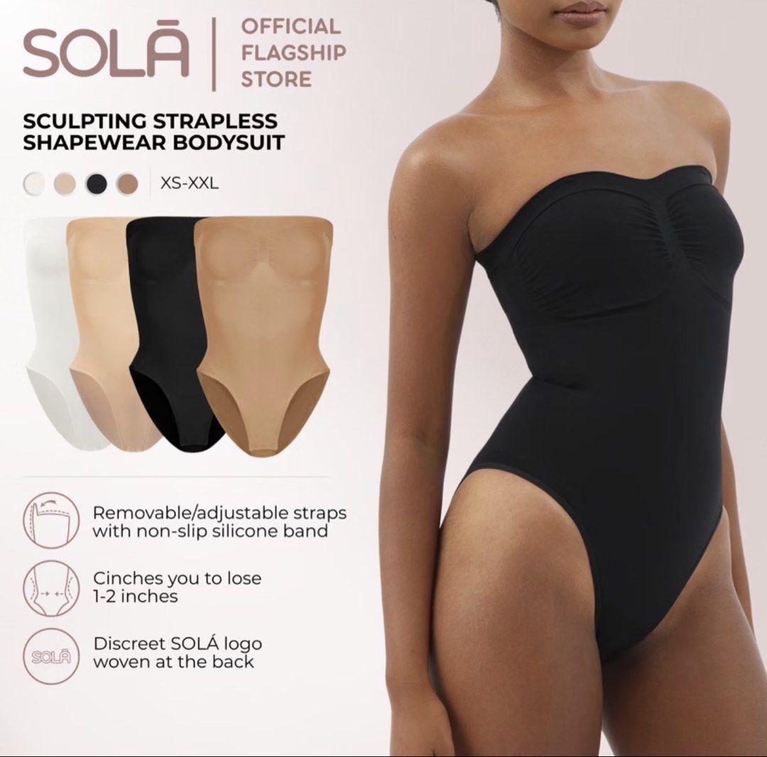 Sola Bodysuit Strapless Shapewear (Category: Others Tops) located in Manila. Submitted by nyxpdeclutter.m (Listing ID 1470342907, Image 3). Description: Brandnew Size: XS .