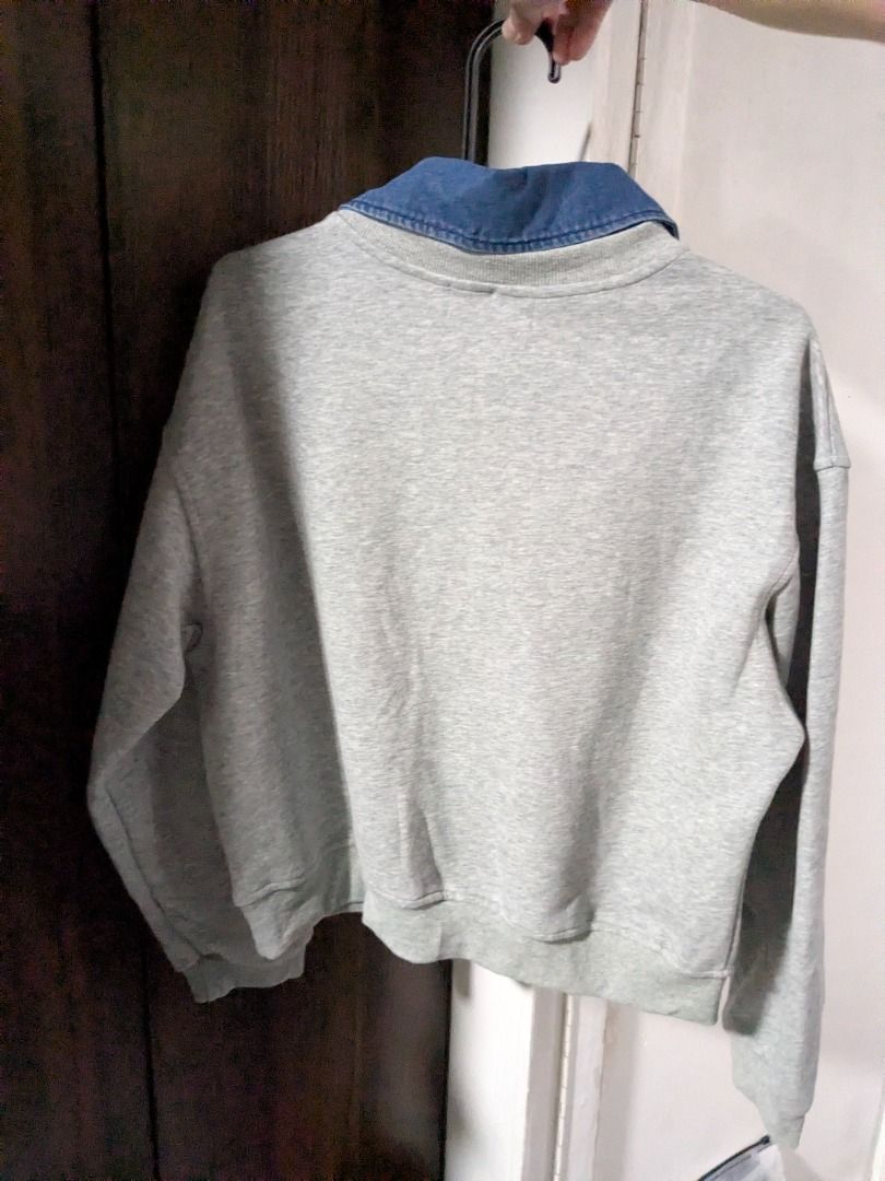 Solar Cotton Denim Paris Gray Sweater (Category: Longsleeves) located in Quezon City. Submitted by nnncorner (Listing ID 1470248304, Image 2). Description: Original Denim Cotton Sweater Longsleeves 9/10 condition No issues No lints Medium 36k won original price / 1,700 in pesos .