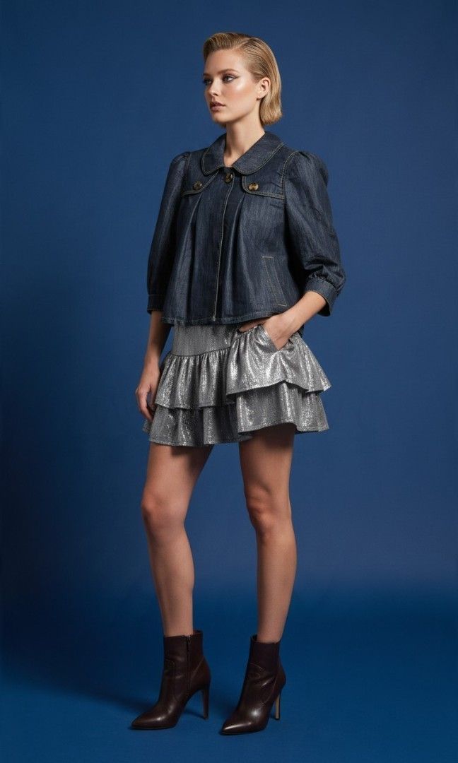 Sonia Rykiel metallic chambray jacket (Category: Coats, Jackets and Outerwear) located in Batangas. Submitted by thevanitychamber (Listing ID 1470257887, Image 1). Description: .