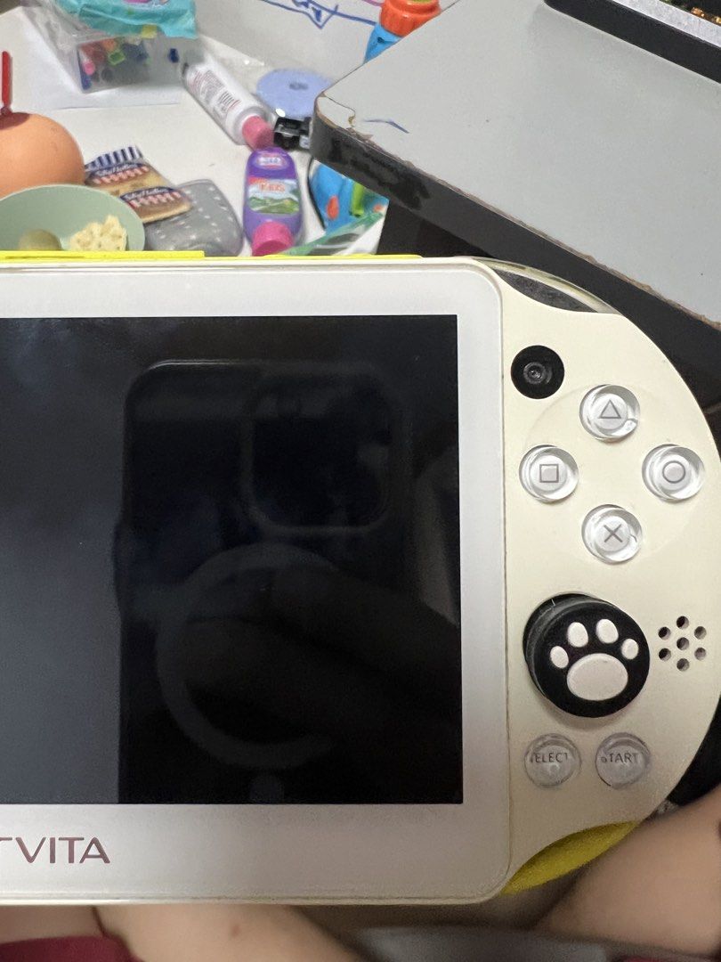 Sony PlayStation Vita Slim White Yellow Custom, Video Gaming, Video ...