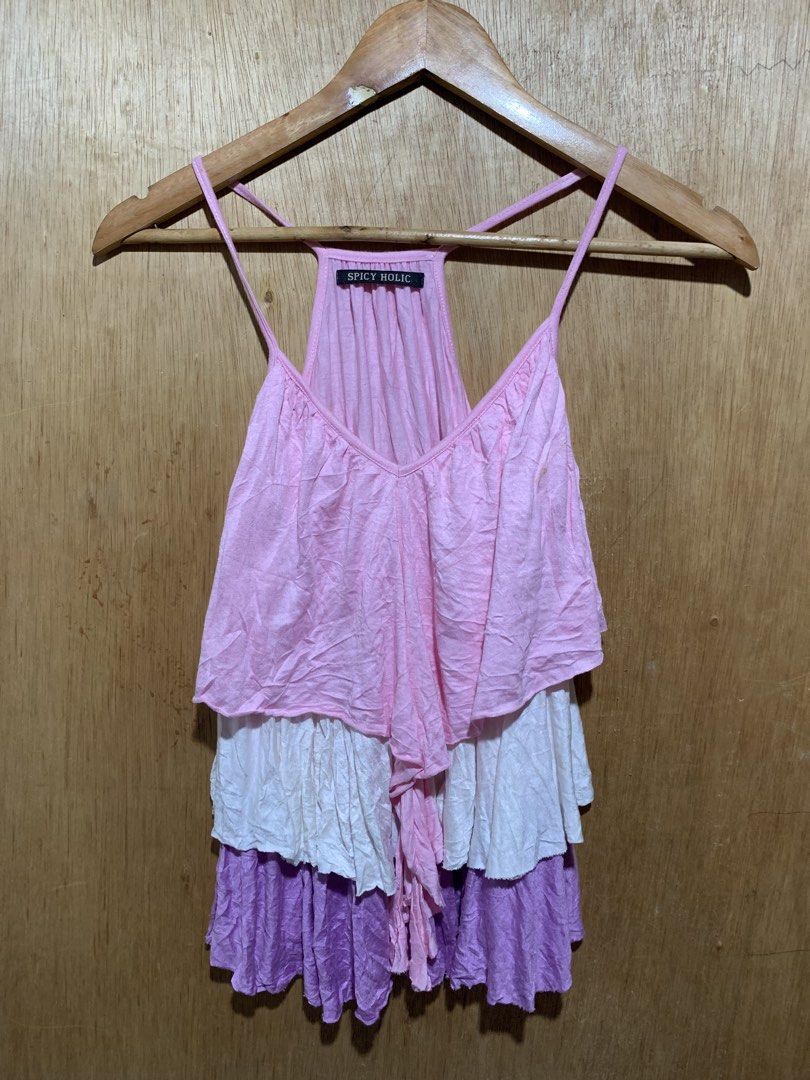 Spicy holik silk tops (Category: Blouses) located in Cebu City. Submitted by handpickedxthrift (Listing ID 1470290575, Image 1). Description: No issue As new 10/10.