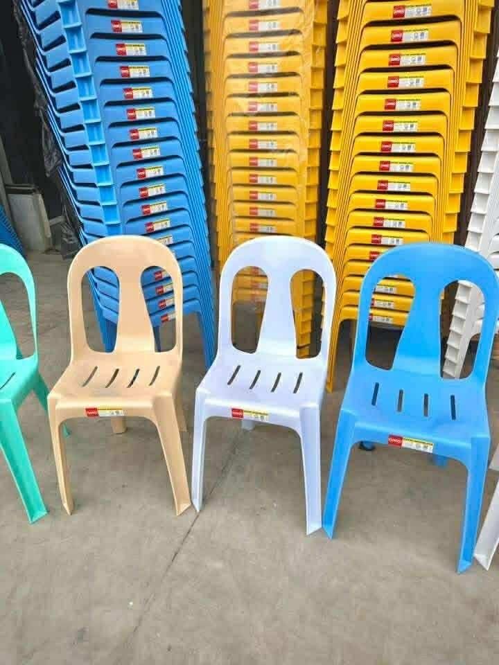 Stackable plastic chairs in various colors (Category: Chairs) located in Liloan. Submitted by oddflower_c197c6 (Listing ID 1470181096, Image 2). Description: RESTOCK❗️UNO BISTRO CHAIR❗️ Available colors: WHITE BLACK BROWN GRAY BLUE BEIGE PURPLE GREEN ORANGE YELLOW PINK Ps: MAO NI CLASS A PINAKA QUALITY, THOUSANDS PCS NA ATONG SOLD WAJUY REKLAMO NGA NABALI Ps: ANG COLOR BROWN PWEDE KAAYO ISET SA RATTAN TABLES.
