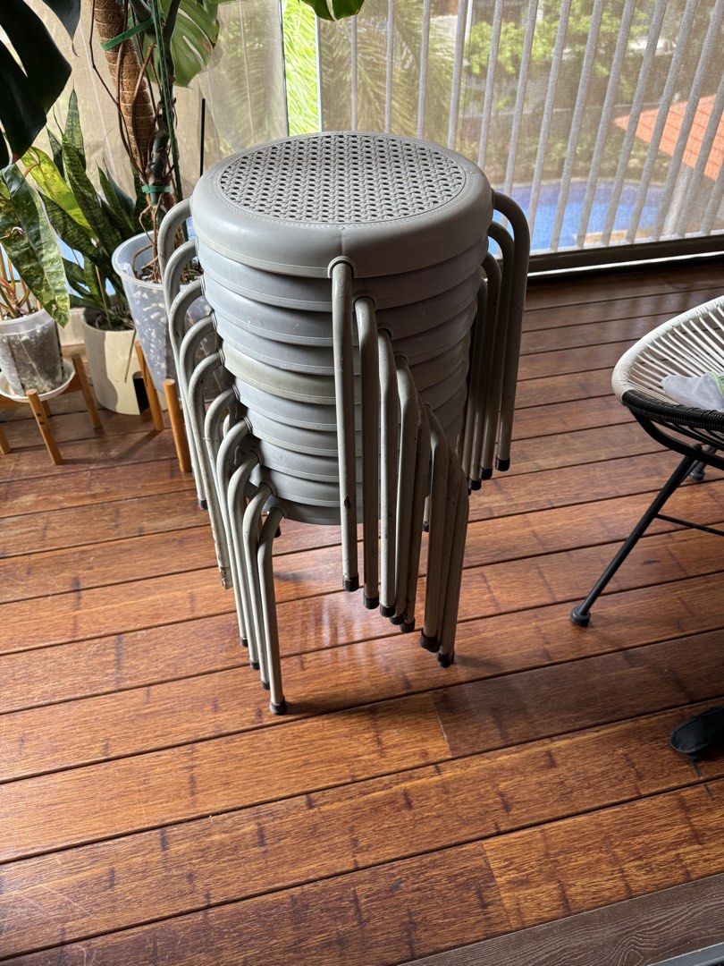Stackable stools - used, Furniture & Home Living, Furniture, Chairs on ...