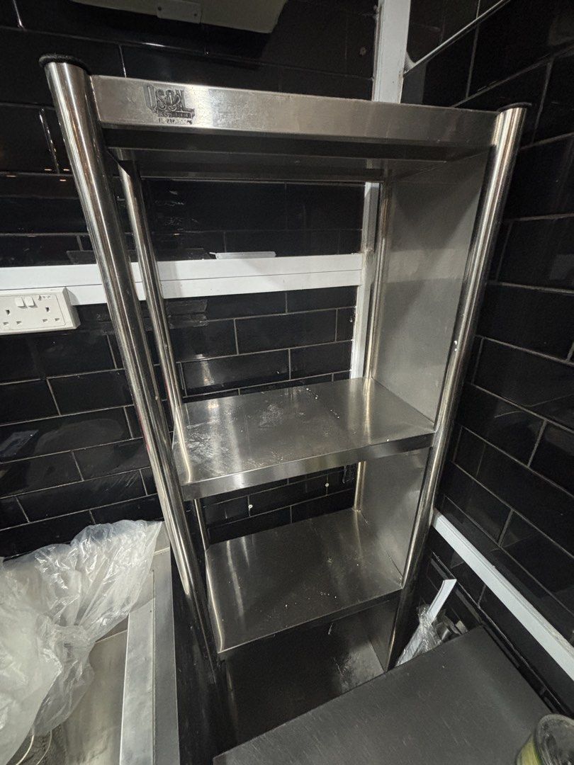 Stainless Steel Commercial 4-Tier Shelving Unit, Furniture & Home ...