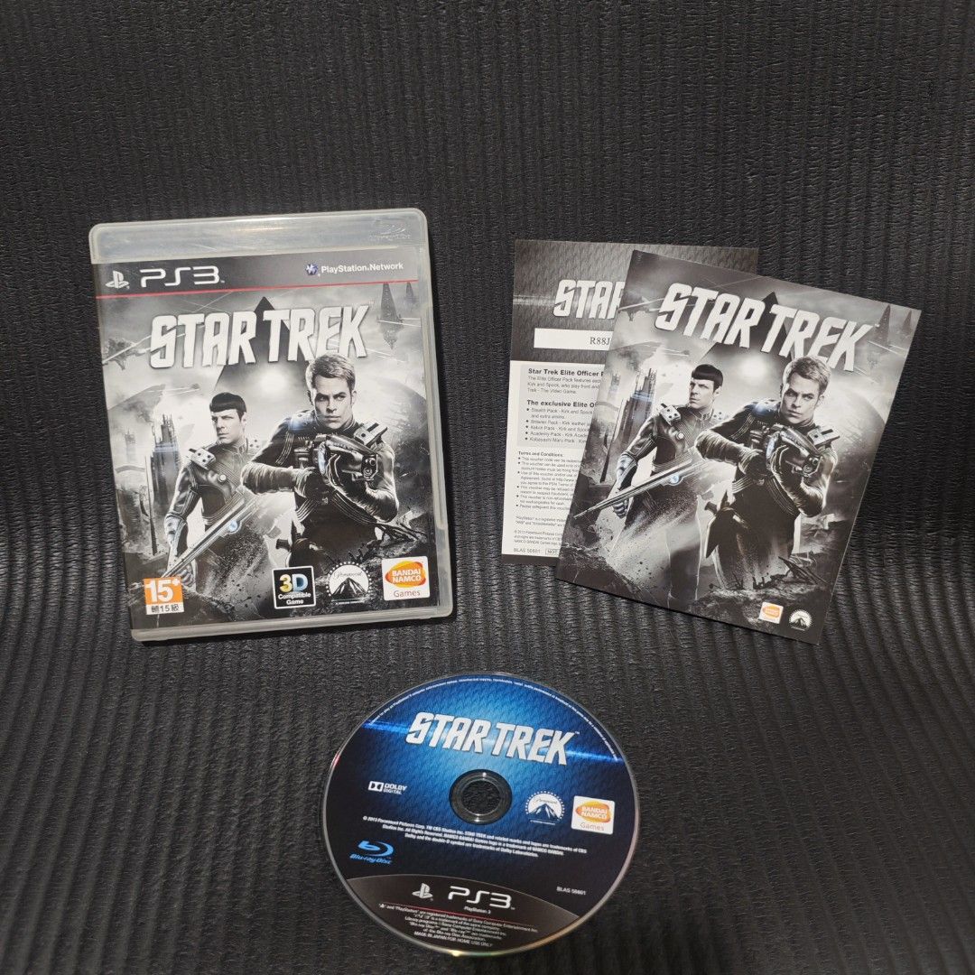 Star Trek PS3 Game R3 Preloved Cib (Category: PlayStation) located in Quezon City. Submitted by shopme_gadget30 (Listing ID 1470317935, Image 1). Description: kindly read the details first for sale fixed price mint condition tested and working with Case and disc game (no scratches) with Manual compatible to ps3 console R3 Region qc area meet up: sm north shipping fee must shoulder by the buyer via lalamove or grab payment: bdo/gcash happy gaming 