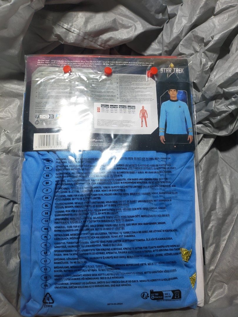Star Trek Spock Top Costume (Category: Announcements) located in Pasay City. Submitted by 22aileen (Listing ID 1470270032, Image 2). Description: Star Trek Spock Top Costume S* Smiffys brand - Official Licensed Sciences Uniform (blue), Star Trek Size S,.
