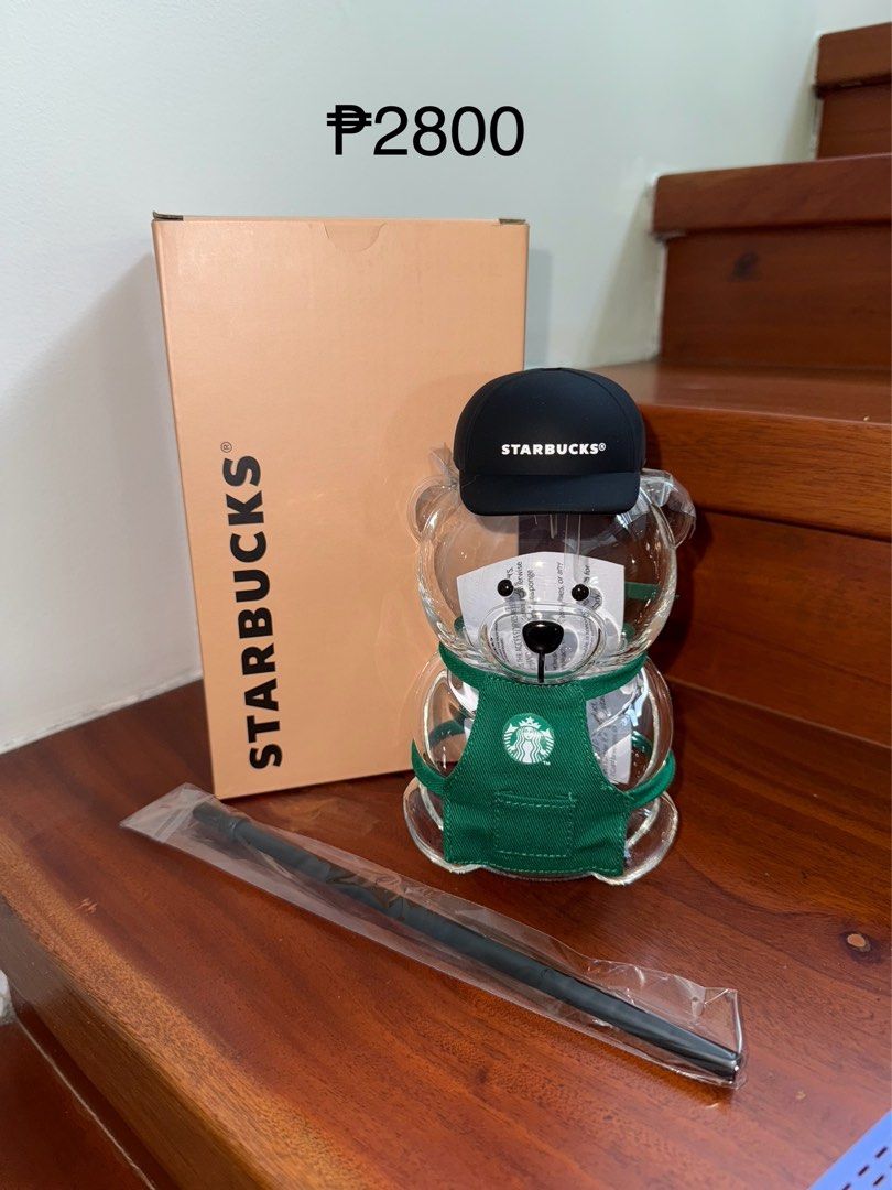Starbucks Bearista Glass Cold Cup (Category: Other Merchandise) located in Cavite. Submitted by tricia.888 (Listing ID 1470174445, Image 2). Description: Authentic 💯 Popmart x Starbucks available 2pcs.