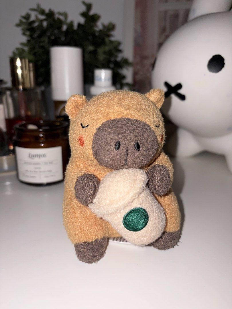 starbucks capybara barista charm (Category: Charms) located in Taytay. Submitted by beebopbelly (Listing ID 1470338437, Image 1). Description: used a few times only good condition 📩 gcash to bank 🛵💨 J&T / lalamove 📍 taytay, rizal .