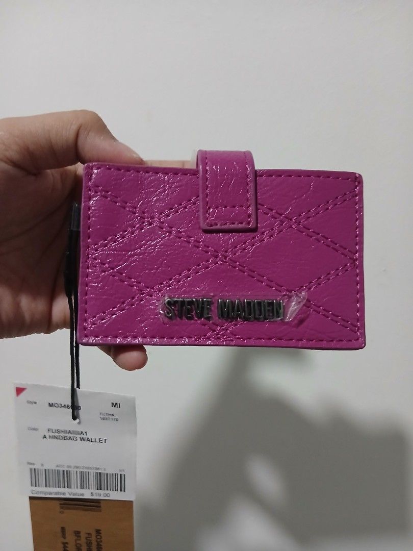 STEVE MADDEN CARD HOLDER (Category: Wallets & Card holders) located in Calumpit. Submitted by collectionspurses (Listing ID 1470156815, Image 1). Description: brand new, barbie color pero fushia yan. ganda grabe !! bet kodin to. pero i need to sell hehe Limited last 2 pcs only.