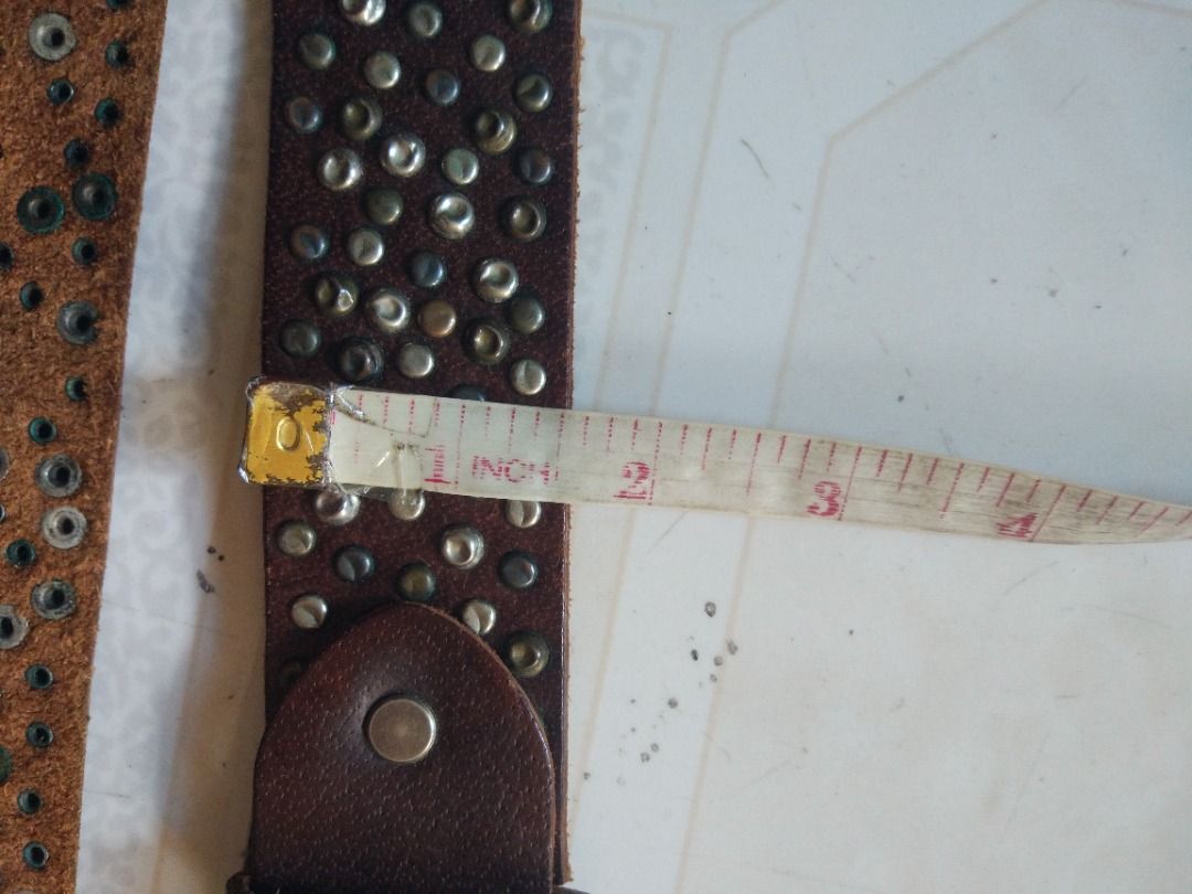 Studded Leather Belt (Category: Belts) located in Pasay City. Submitted by denimdude.ph (Listing ID 1470273451, Image 3). Description: fits 33 inch waist max.