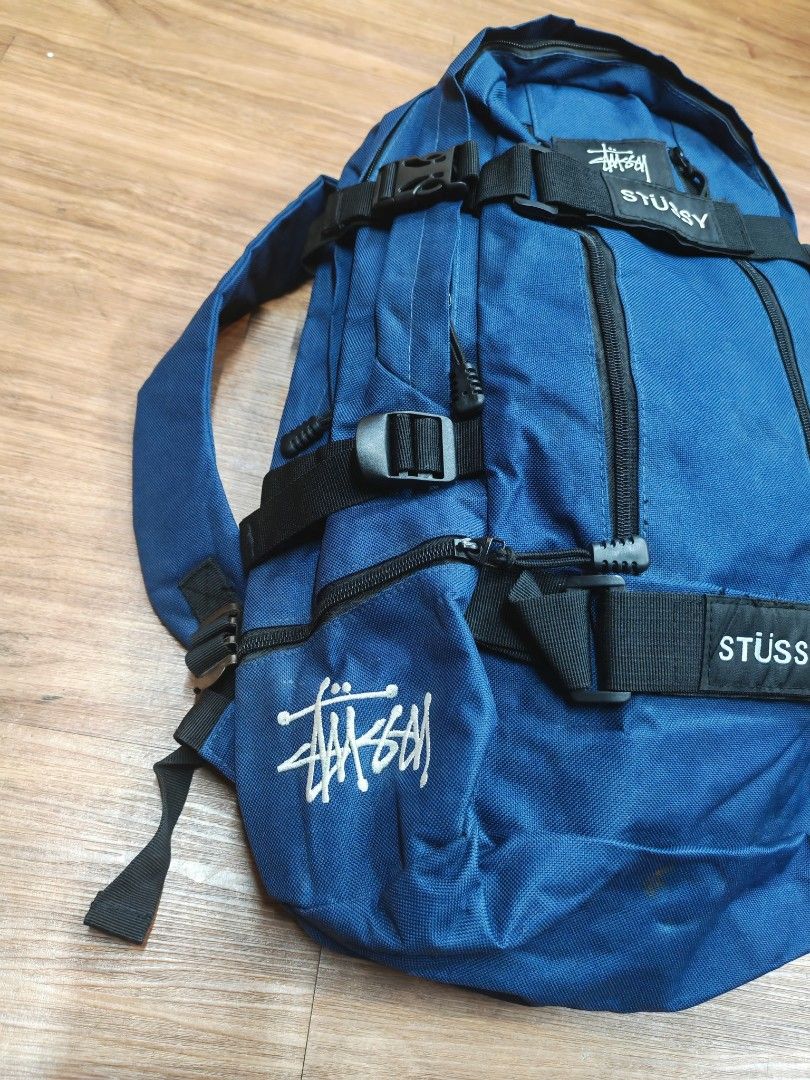 Stussy backpack (Category: Backpacks) located in Baguio. Submitted by curatedgalore (Listing ID 1470318672, Image 2). Description: Vintage Stussy Skatebackpack Missing tags / no tags Multiple pockets Signs of usage Presentable .