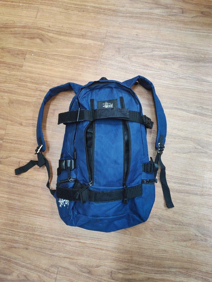 Stussy backpack (Category: Backpacks) located in Baguio. Submitted by curatedgalore (Listing ID 1470318672, Image 3). Description: Vintage Stussy Skatebackpack Missing tags / no tags Multiple pockets Signs of usage Presentable .