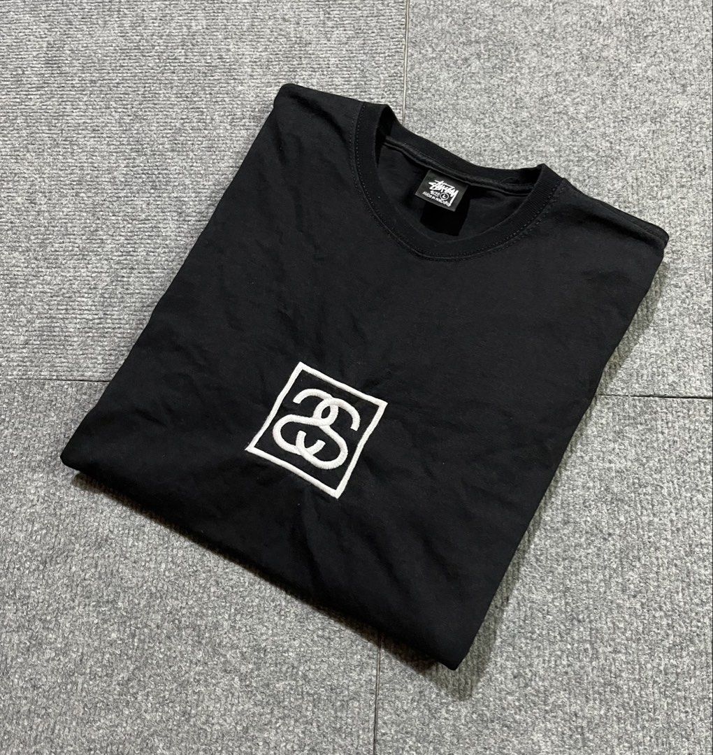 stussy embroidered squared tee (Category: Tshirts & Polo Shirts ) located in Iloilo. Submitted by wckdbboy.5001 (Listing ID 1470293161, Image 2). Description: stussy embroidered squared tee excellent condition with minor flaws large width : 22 length : 29 dm me 📥.