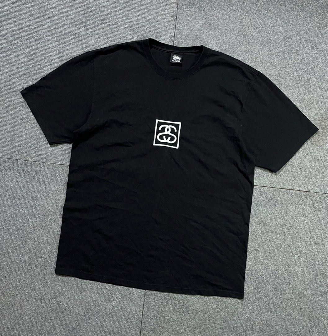 stussy embroidered squared tee (Category: Tshirts & Polo Shirts ) located in Iloilo. Submitted by wckdbboy.5001 (Listing ID 1470293161, Image 3). Description: stussy embroidered squared tee excellent condition with minor flaws large width : 22 length : 29 dm me 📥.