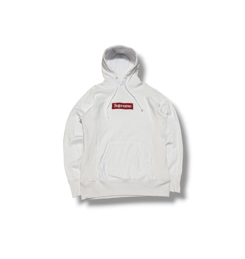 Supreme Box Logo Embroidered Hoodie Jacket (Category: Hoodies) located in Bulacan. Submitted by sanjisthrift (Listing ID 1470315118, Image 1). Description: Size Medium Width 20.5 Length 28 Excellent Condition 9/10.