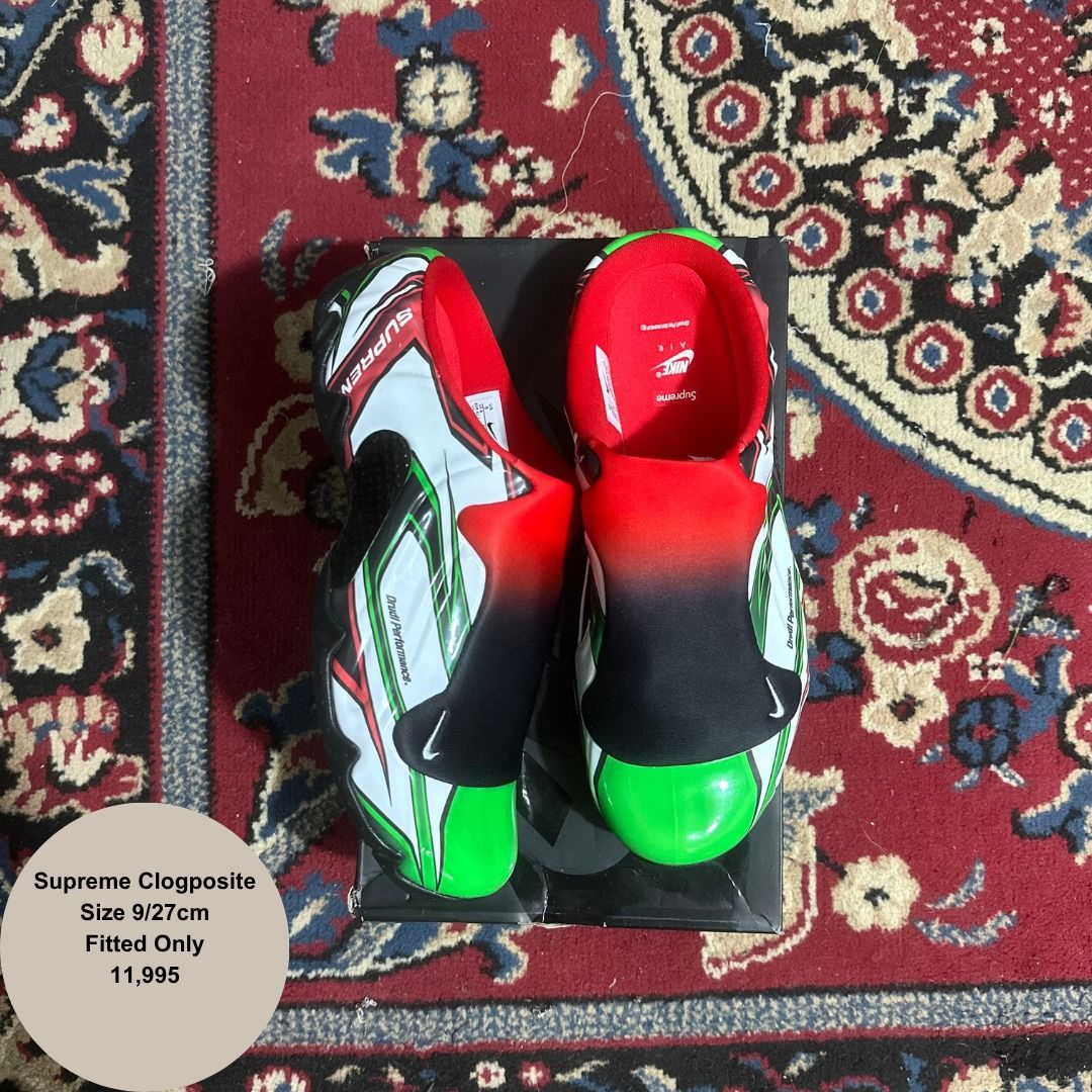 Supreme clogposite (Category: Sneakers) located in Caloocan City. Submitted by pulito.streetwear (Listing ID 1470207000, Image 1). Description: Supreme Clogposite Size 9/27cm Fitted Only 11,995.