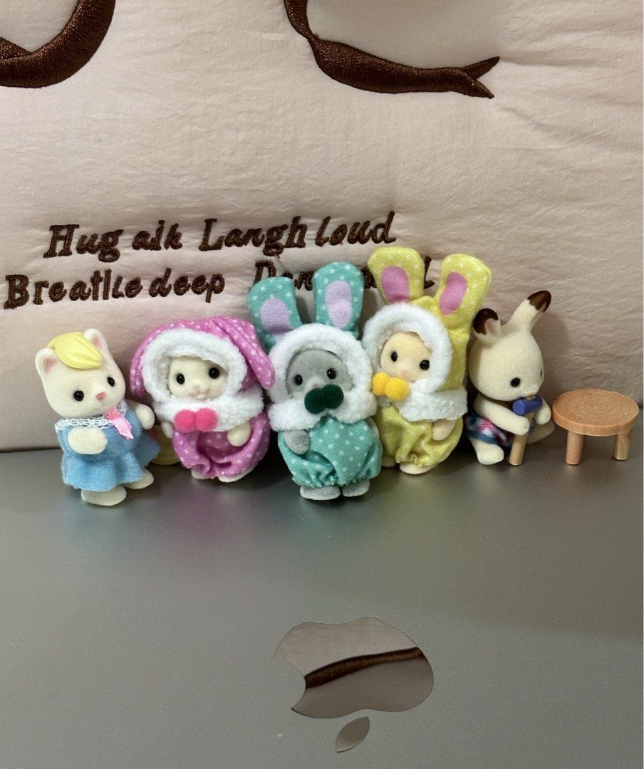 Sylvanian Families (Category: Plushies & Soft Toys) located in Santa Rosa. Submitted by ainteli (Listing ID 1470229960, Image 1). Description: — rfs: not my prios anymore — must get pink flora bunny with choco rabbit from baby builders (750 set) — the rest: 350 each!.