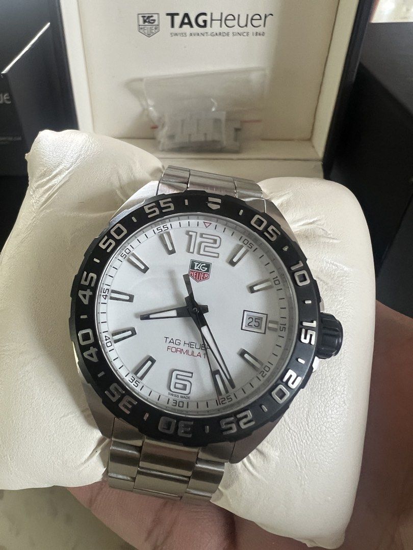 TAG Heuer Formula 1 (41mm) White Dial (Category: Luxury Watches) located in Manila. Submitted by benzong23 (Listing ID 1470145123, Image 2). Description: waz1111wkc5290 41mm White Dial With Box.