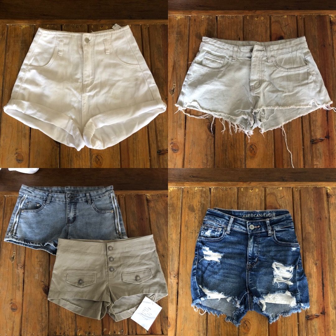 Take all american eagle denim shorts (Category: Shorts) located in Bulacan. Submitted by _helpmedeclutterr (Listing ID 1470311780, Image 1). Description: Fits xs to small 24-26.