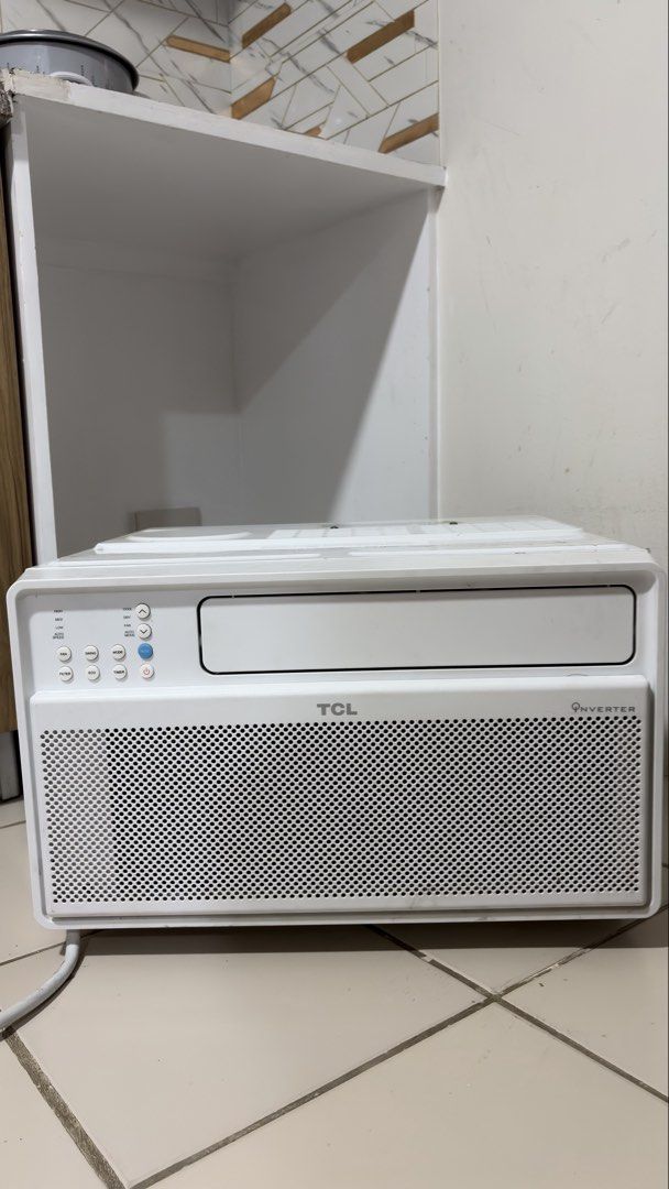 TCL UJE Window Type Inverter aircon 1HP (Category: Air Conditioning and Heating) located in Manila. Submitted by jeaneses.ft (Listing ID 1470171507, Image 1). Description: - new outdoor fan motor - needs cleaning (already 6 months) - purchased march 2025 - 5 years compressor warranty - with original receipt - bought for 26k. Selling for only 15k, negotiable☺️.