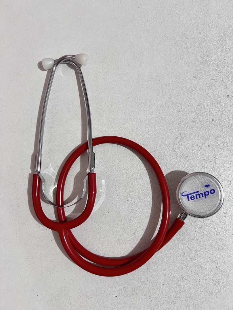 Tempo Red Medical Stethoscope (Category: Medical Supplies & Tools) located in Imus. Submitted by colesj (Listing ID 1470150794, Image 1). Description: Tempo Medical Products Dual-Head Stethoscope 🩺 • Bought from the US • Good condition.