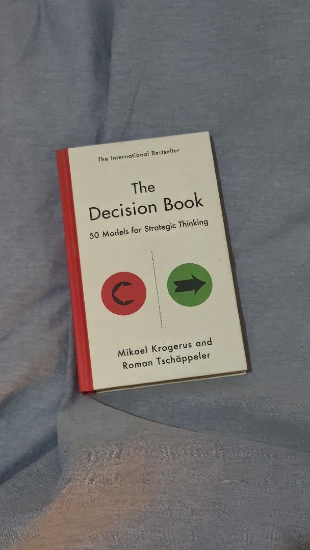 The Decision Book: 50 Models for Strategic Thinking (Category: Textbooks) located in Muntinlupa City. Submitted by pearlbookstore (Listing ID 1470305216, Image 1). Description: - Title: The Decision Book by Mikael Krogerus & Roman Tschappeler - Format: Paperback - Content: 50 proven decision-making models for business, management, and daily life - Perfect for: Strategic thinking, problem-solving, and personal development - Condition: Brand new / 