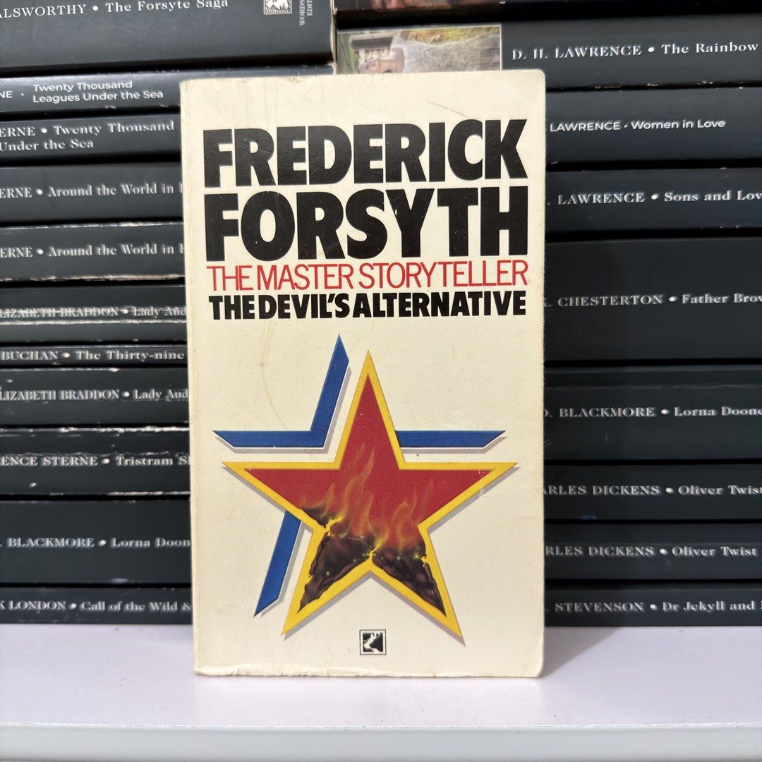 The Devil's Alternative by Frederick Forsyth (Category: Storybooks) located in Lingayen. Submitted by readwjane (Listing ID 1470154003, Image 1). Description: - Title: The Devil's Alternative - Author: Frederick Forsyth - Genre: Classic political thriller / spy fiction - Format: Paperback - Condition: Clean and intact pages, minor shelf wear on edges - Ideal for: Fans of suspense and political thrillers.