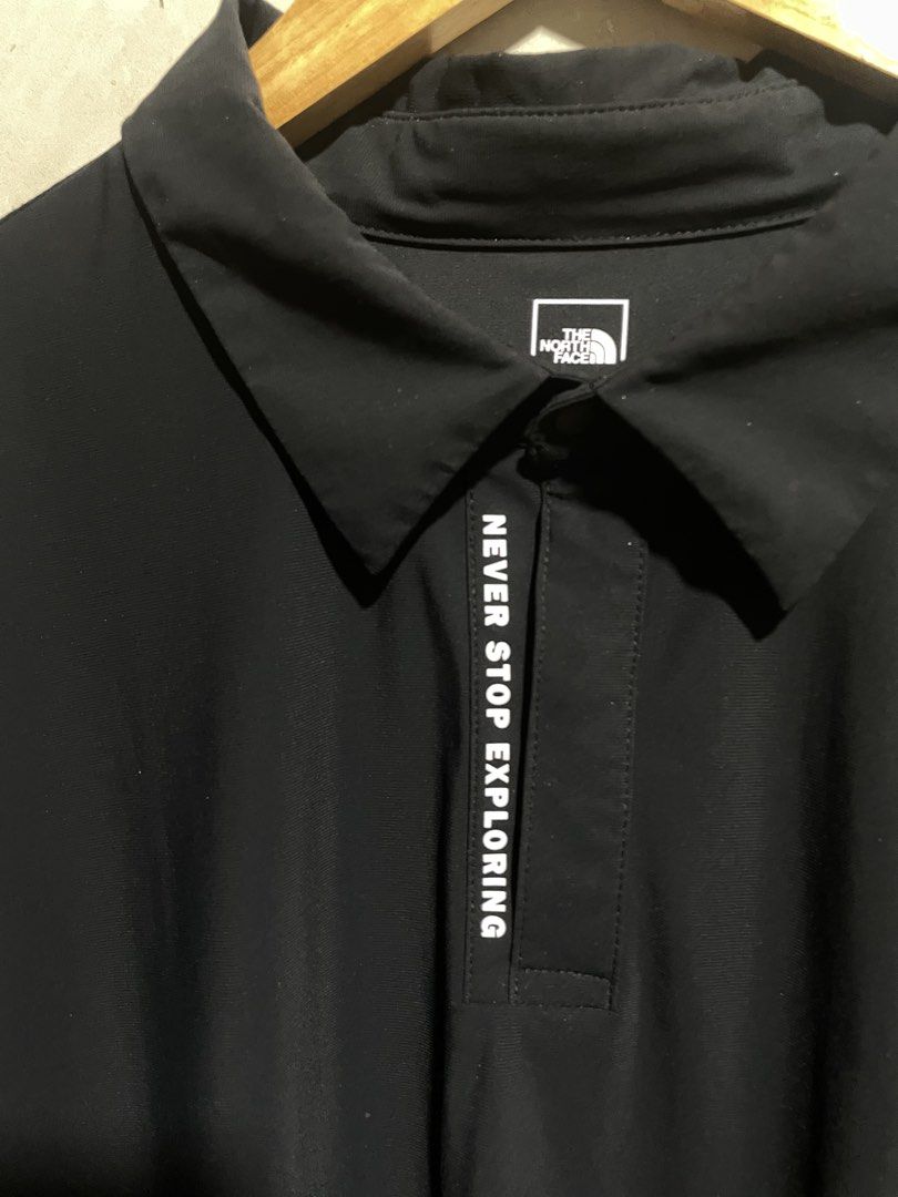 The North Face Polo Shirt Never Stop Exploring Black (Category: Tshirts & Polo Shirts ) located in Molave. Submitted by thriftedstore.horse (Listing ID 1470161966, Image 3). Description: Condition- excellent Issue- none Color rate- 9.5/10 Measurement- 23x30.