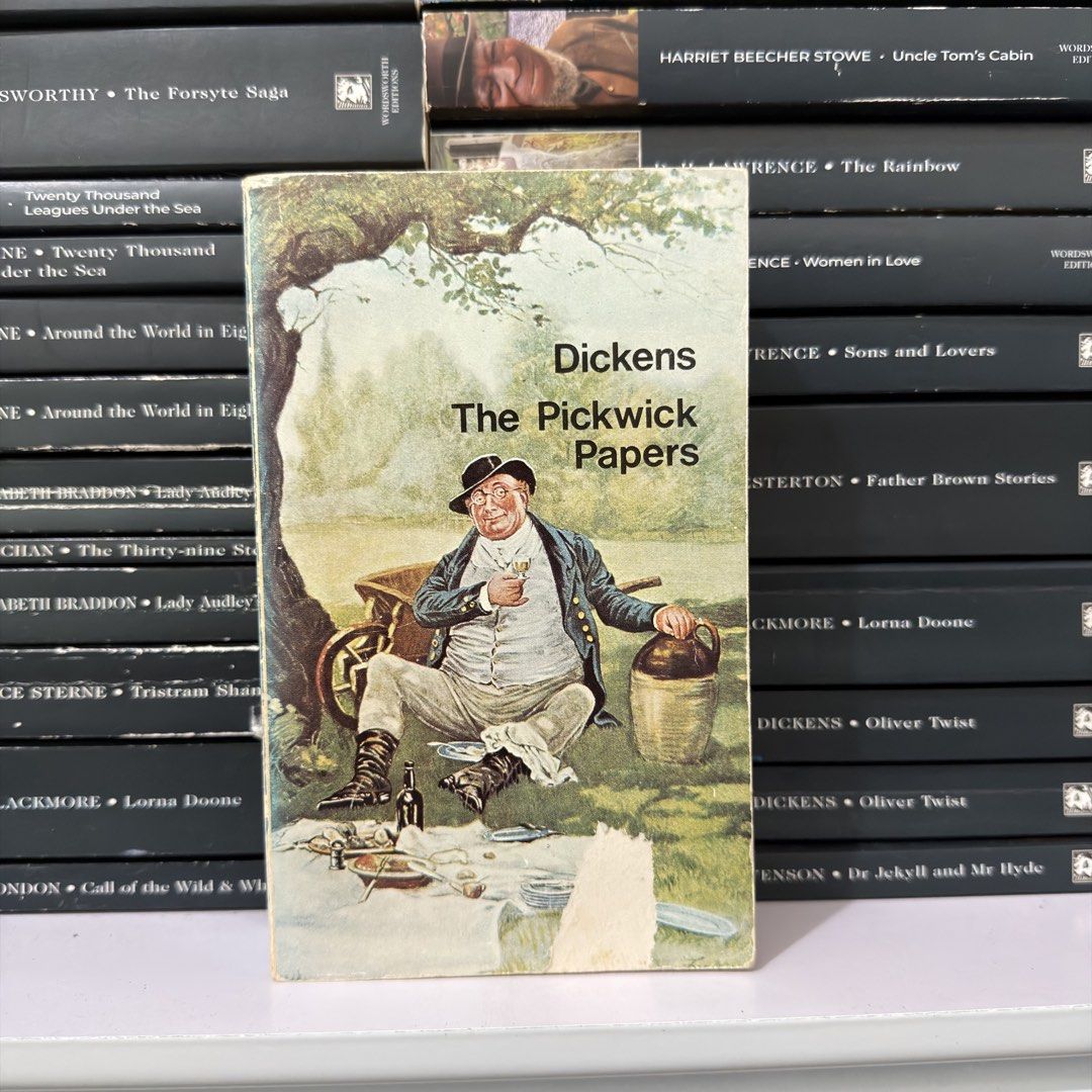 The Pickwick Papers by Charles Dickens Paperback (Category: Storybooks) located in Lingayen. Submitted by readwjane (Listing ID 1470153284, Image 1). Description: - Title: The Pickwick Papers by Charles Dickens - Format: Paperback edition - Cover: Vintage illustrated design featuring Mr. Pickwick outdoors - Condition: Great addition for classic literature lovers and bookshelf display - Location: Ships from the Philippines.