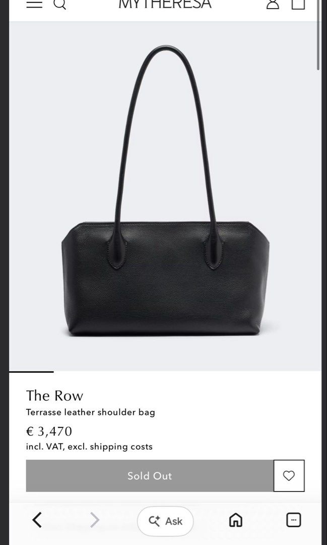The Row Terrasse (Category: Luxury Bags & Wallets) located in Roxas City. Submitted by lynngreyartillero (Listing ID 1470249334, Image 2). Description: The Row Terrasse 🔥🔥🔥 Ykk zip 🔥🔥🔥 Napaka ganda 🔥🔥 Sign if used only sa leather may fold lng sya since preloved bag po ito manage your expectations po 💖💖💖 Pero super ganda nito at Rare 🔥🔥🔥.