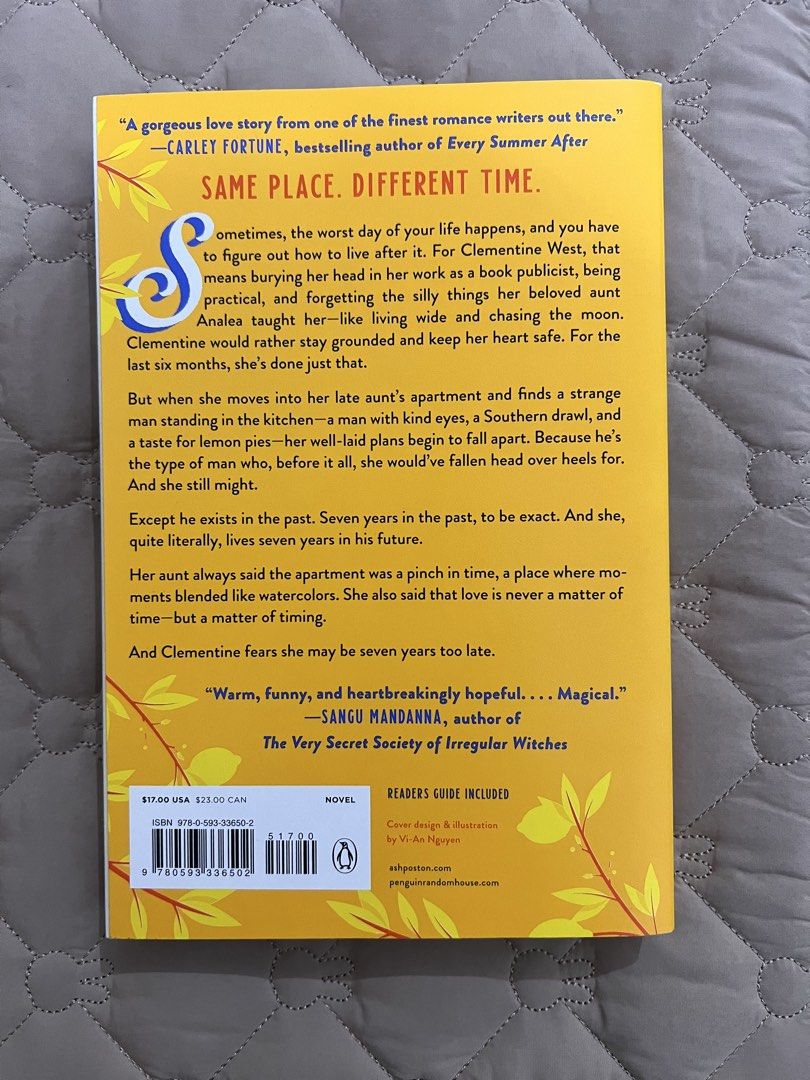 The Seven Year Slip by Ashley Poston (Category: Storybooks) located in Manila. Submitted by bebotdepop (Listing ID 1470262147, Image 2). Description: - Title: The Seven Year Slip by Ashley Poston - Format: Paperback - Publisher: Penguin Random House - ISBN: 9780593336502 - Genre: Contemporary romance with a touch of magical realism - Plot: A captivating story about Clementine West and a mysterious man living seven years in the past MOP: Maya/Mari