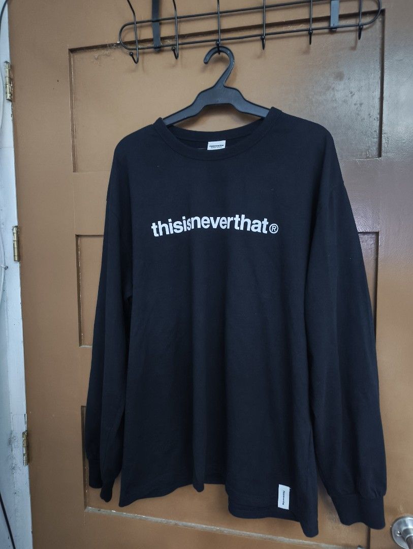 thisisneverthat Black Long Sleeves (Category: Longsleeves) located in San Pedro. Submitted by madvillainkicks (Listing ID 1470153204, Image 1). Description: Authentic thisisneverthat black long sleeve tee in size L. Features a bold white chest logo, heavy cotton build, and relaxed fit. Perfect streetwear essential. 25 x 28.