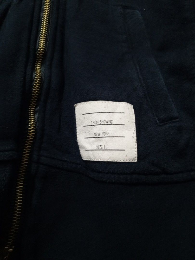 Thom Browne Zip Up Hoodie (Category: Coats, Jackets and Outerwear) located in Santa Maria. Submitted by paulo-garcia21 (Listing ID 1470276096, Image 2). Description: size 1 on tag best fit small 18.5 by 25 no flaws excellent condition.