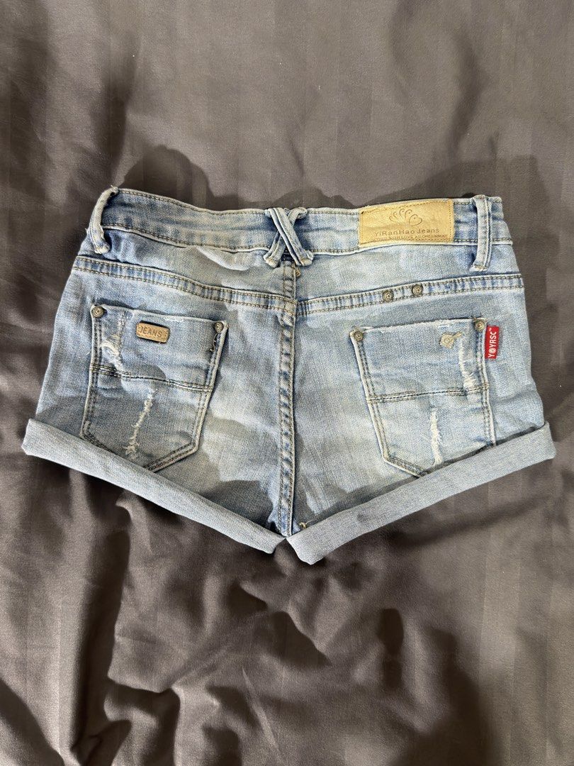 Thrifted Micro Shorts (Category: Shorts) located in Cavite. Submitted by mevynn (Listing ID 1470160359, Image 2). Description: declutterring what you see is what you get size: 24-25 stretchable 💳 gotyme, gcash or BPi 🚚 lalamove or jnt.