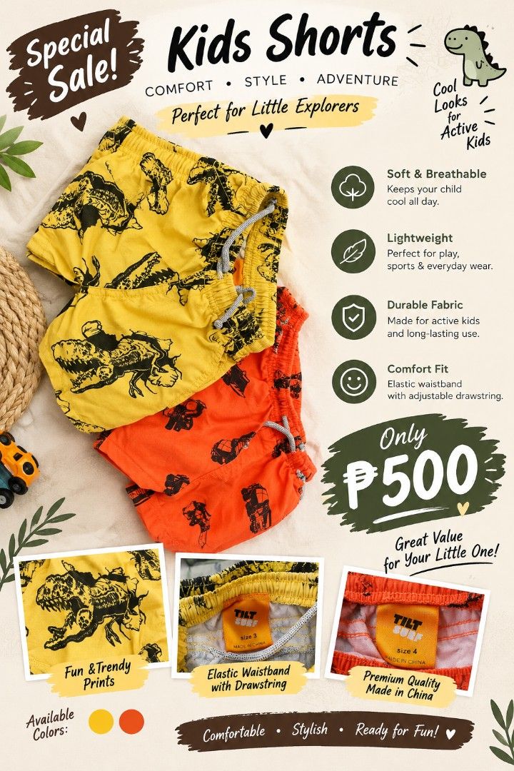 Tilt Surf Shorts for Kids (Category: Babies & Kids Fashion) located in Bulacan. Submitted by ditchandswitch (Listing ID 1470284284, Image 1). Description: Tilt Shorts for Kids Bundle price: 500 Bought in AU Kids Age Up to 4 y.o.