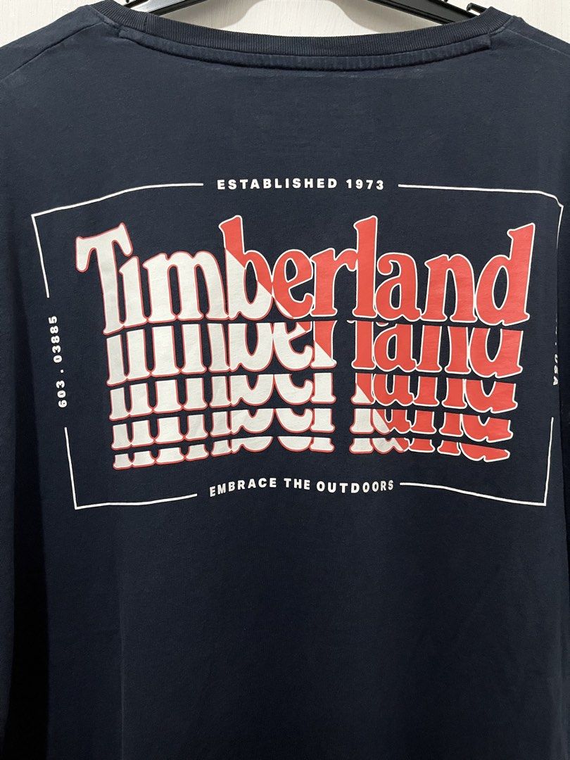 Timberland Graphic Tees BUNDLE DEAL: 2-for-1 (Category: Tshirts & Polo Shirts ) located in Manila. Submitted by becarria_thrift23 (Listing ID 1470250862, Image 2). Description: Get two original Timberland graphic tees for the price of one! Perfect for everyday casual wear, oversized fits, or street style Navy Timberland Graphic Tee JPG + 1 Size: XXL / Regular Fit JPG Details: Front tag logo & stacked back graphic print (“Established 1973 - Embrac