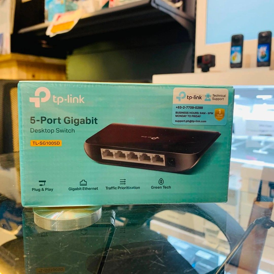 TP-Link TL-SG1005D 5-Port Gigabit Desktop Switch | Network Switch Hub (Category: Office & Business Technology) located in Pasay City. Submitted by gogadgetswithjaja (Listing ID 1470192702, Image 1). Description: TP-Link TL-SG1005D 5-Port Gigabit Desktop Switch | Network Switch Hub 🔎Please visit brands official website for more details of products specs and features. ❗️Prices are subject to change without prior notice. ✅️Actual picture posted. Br