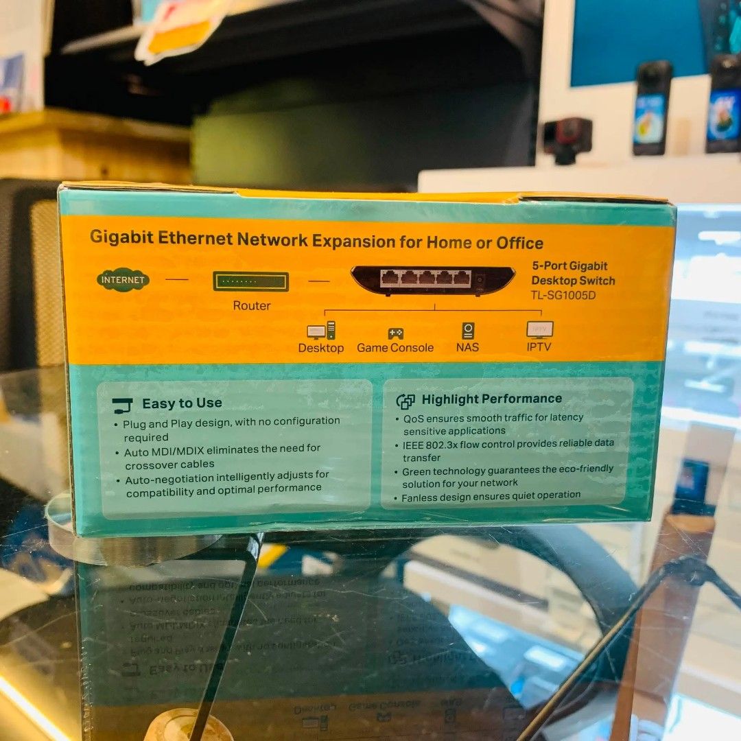 TP-Link TL-SG1005D 5-Port Gigabit Desktop Switch | Network Switch Hub (Category: Office & Business Technology) located in Pasay City. Submitted by gogadgetswithjaja (Listing ID 1470192702, Image 3). Description: TP-Link TL-SG1005D 5-Port Gigabit Desktop Switch | Network Switch Hub 🔎Please visit brands official website for more details of products specs and features. ❗️Prices are subject to change without prior notice. ✅️Actual picture posted. Br