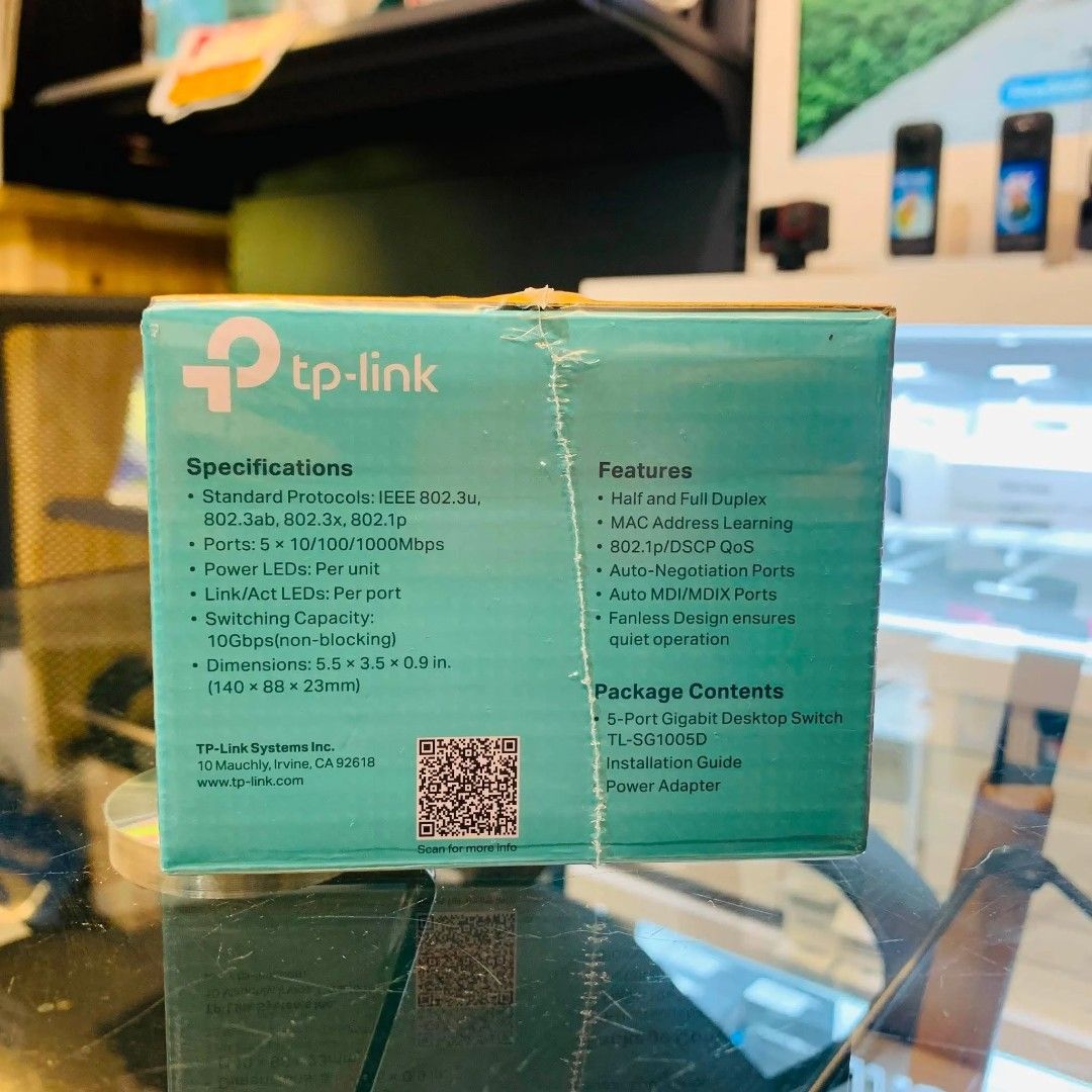 TP-Link TL-SG1005D 5-Port Gigabit Desktop Switch | Network Switch Hub (Category: Office & Business Technology) located in Pasay City. Submitted by gogadgetswithjaja (Listing ID 1470192702, Image 2). Description: TP-Link TL-SG1005D 5-Port Gigabit Desktop Switch | Network Switch Hub 🔎Please visit brands official website for more details of products specs and features. ❗️Prices are subject to change without prior notice. ✅️Actual picture posted. Br