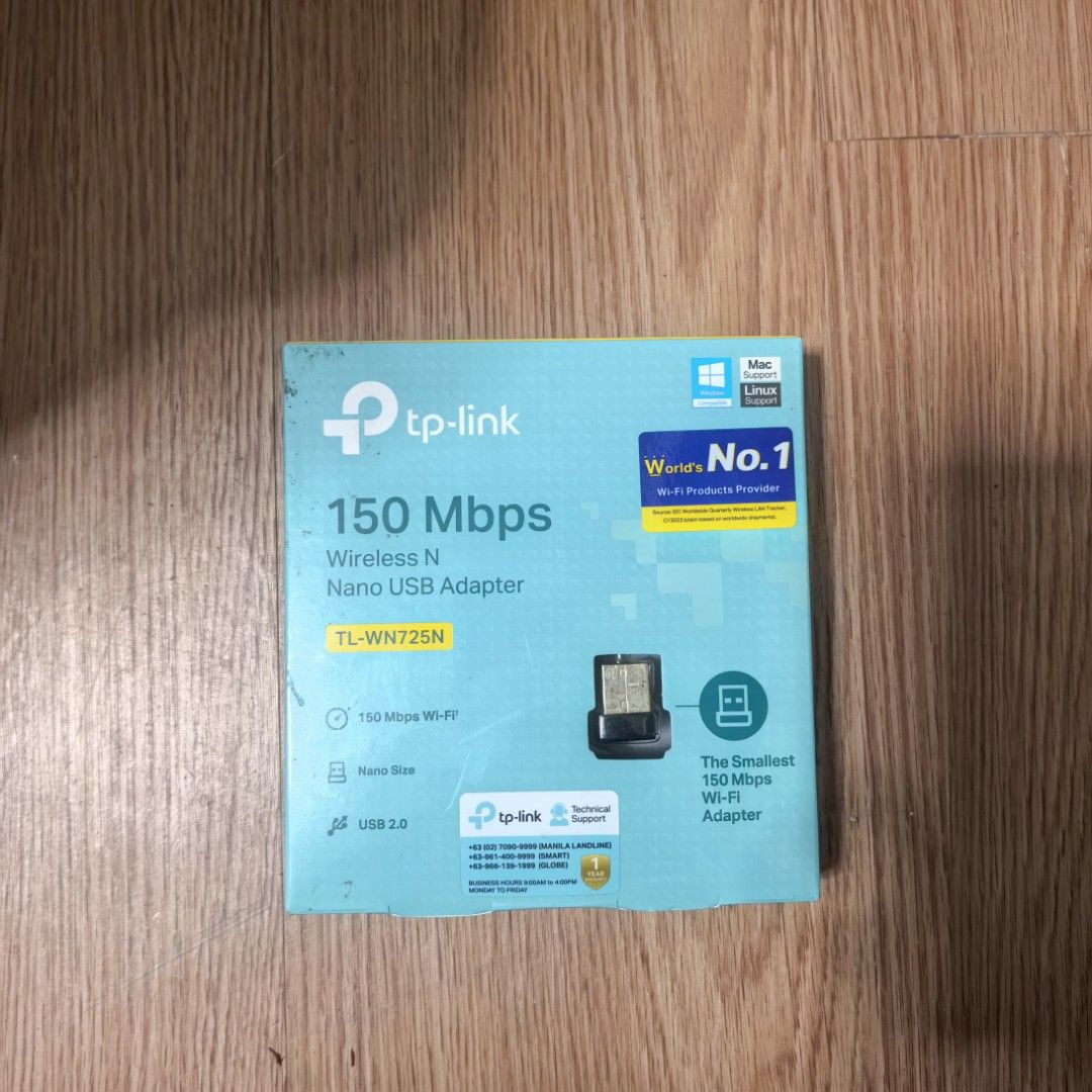 TP-Link: Wireless Nano USB Adapter (Category: Other Accessories) located in Meycauayan. Submitted by Joy246 (Listing ID 1470244951, Image 1). Description: TP-Link: 150 Mbps Wireless N Nano USB Adapter - Used once only - Complete with box and CD for setup guide. -For pickup or shipping only, buyer will shoulder shipping fee..