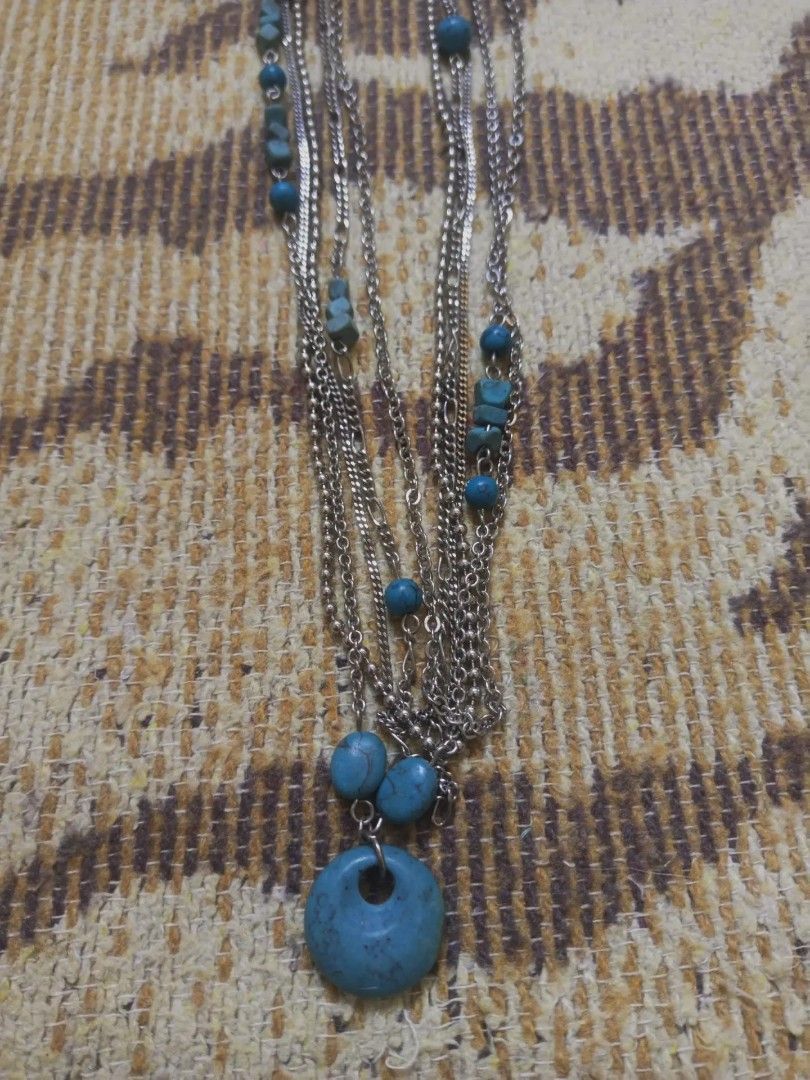 Turquoise Multi-Layer Necklace (Category: Necklaces) located in San Pedro. Submitted by vishavriksha (Listing ID 1470197548, Image 2). Description: .
