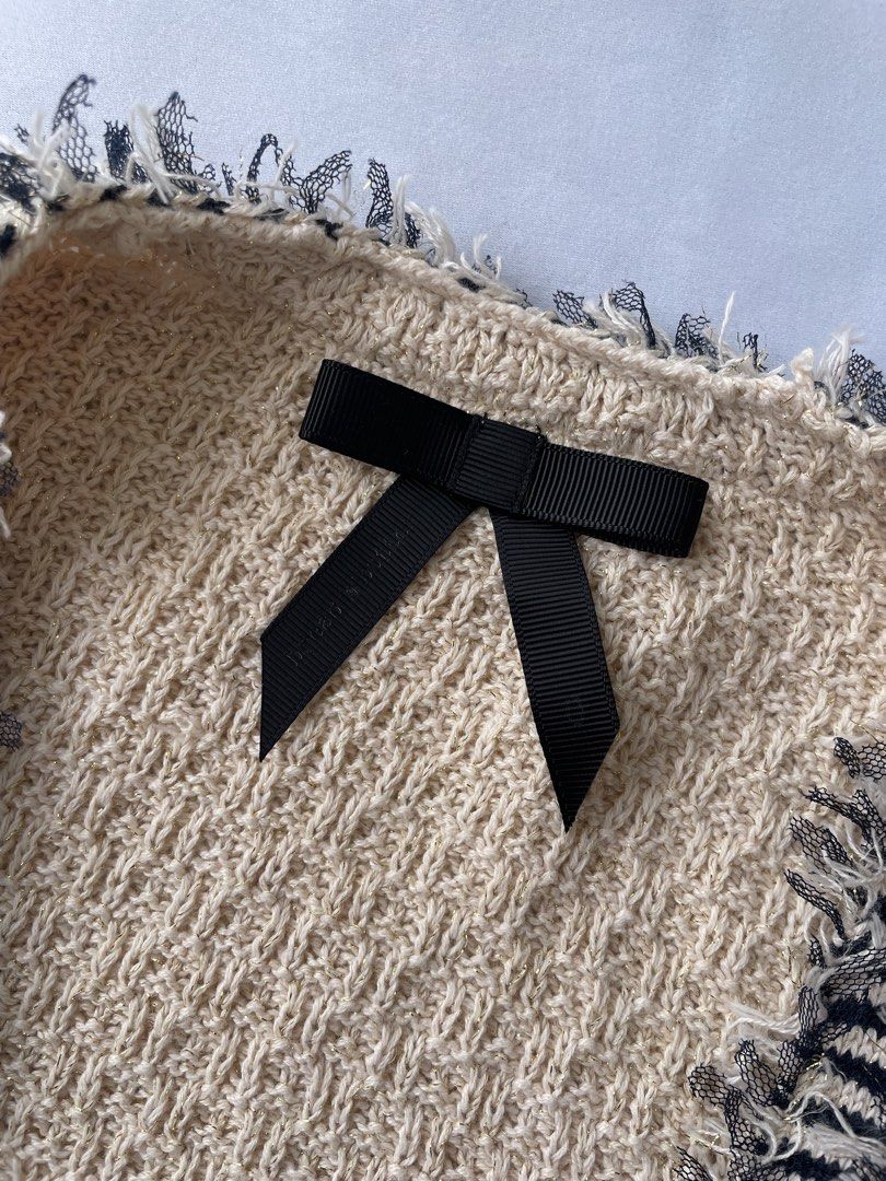 Tweed Cardigan (Category: Blouses) located in Subic. Submitted by sleevesandbottoms (Listing ID 1470316249, Image 2). Description: Tweed Cardigan ₱250 plus shipping fee Butter Yellow | Small 🚚J&T Olongapo City.