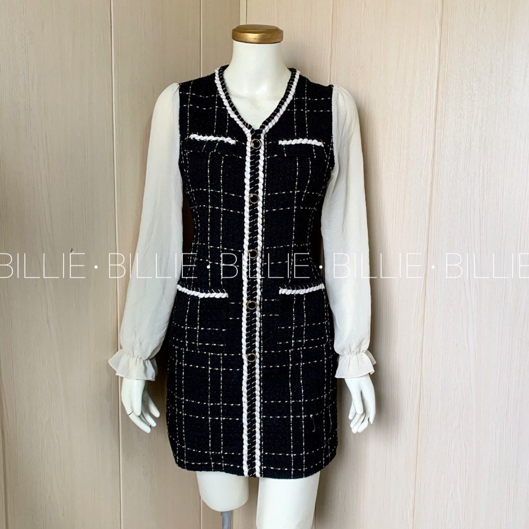 TWEED DRESS (medium) (Category: Dresses) located in Baguio. Submitted by cattycattymeowmeow (Listing ID 1470323739, Image 1). Description: TWEED DRESS — medium — zipper closure at the back 🌲 Baguio City .
