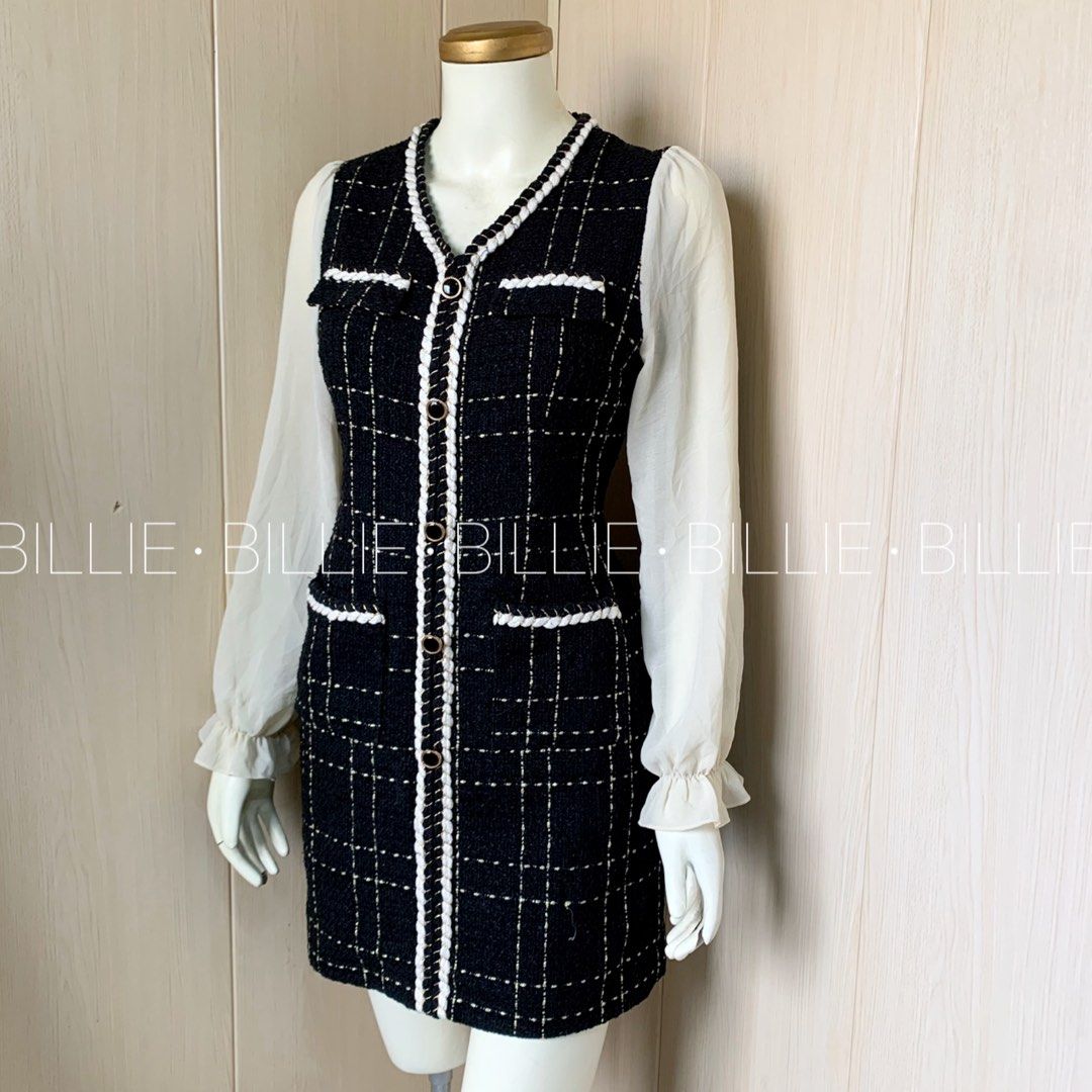 TWEED DRESS (medium) (Category: Dresses) located in Baguio. Submitted by cattycattymeowmeow (Listing ID 1470323739, Image 2). Description: TWEED DRESS — medium — zipper closure at the back 🌲 Baguio City .