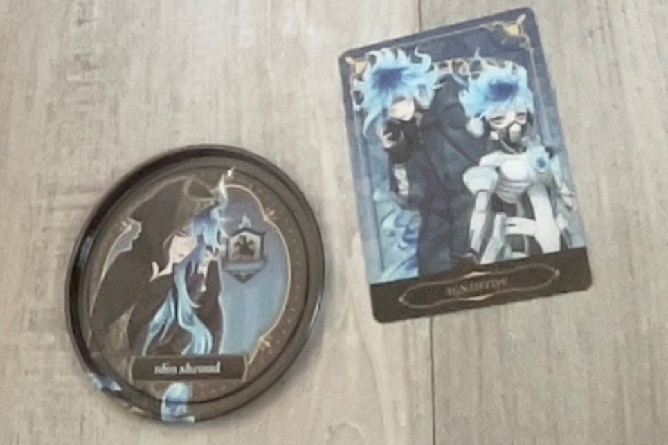 Twisted wonderland idia shroud set (Category: Character Goods) located in Manila. Submitted by conanion (Listing ID 1470143080, Image 1). Description: -tin coaster has some hairlines but barely noticeable -please know that this is pre loved so lower you expectation -buyer shoulders sf .